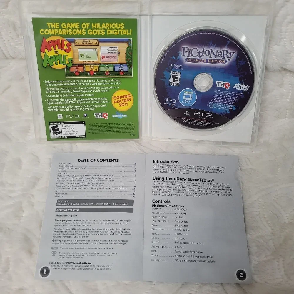 Sony PS3 PlayStaion 3 Pictionary Ultimate Edition Rated E for Everyone